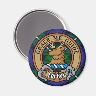 Klan Forbes Vapensköld över Tartan Magnet