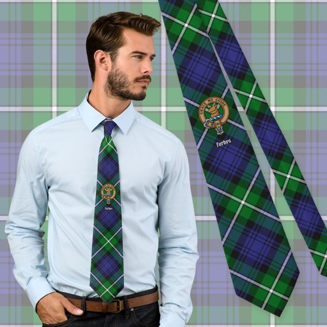 Klan Forbes Vapensköld över Tartan Slips (Skapare uppladdad)