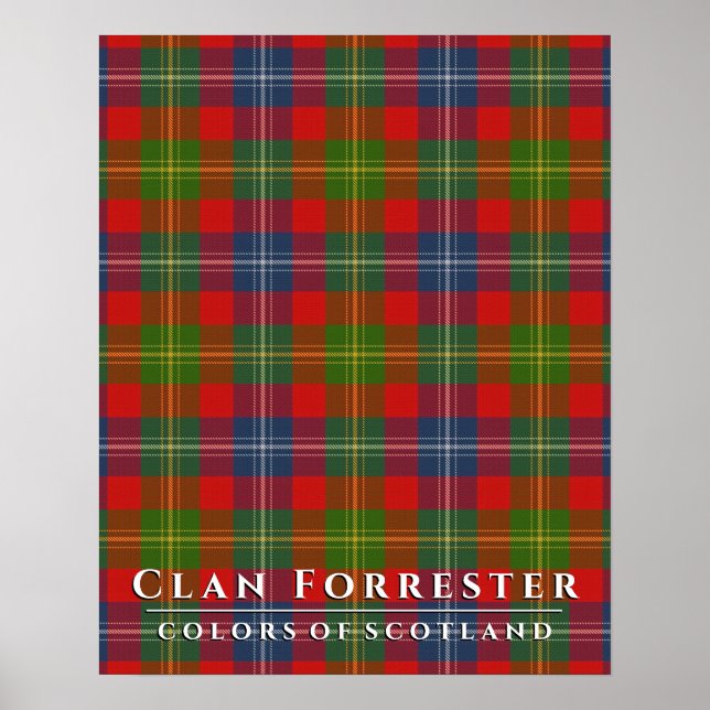 Klan Forrester Färg of Scotland 2 Tartan Play Poster (Framsidan)