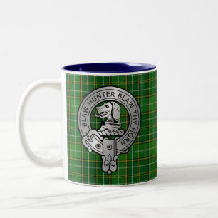 Klan Forrester/Foster Vapensköld & Hunting Tartan Två-Tonad Mugg
