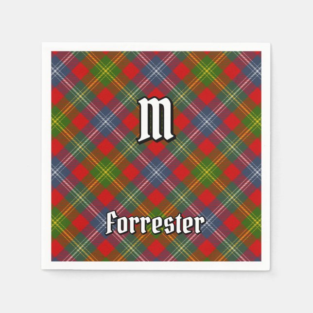 Klan Forrester Tartan Pappersservett (Framsidan)