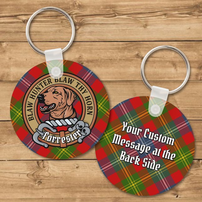 Klan Forrester Vapensköld över Tartan Nyckelring (Skapare uppladdad)