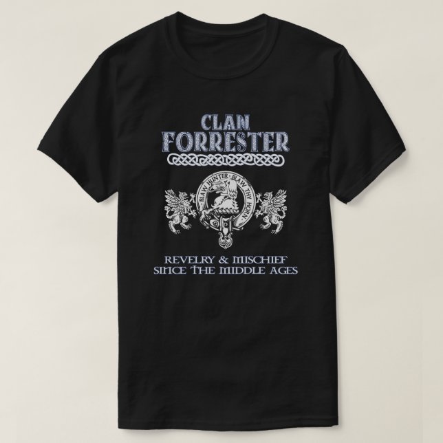 Klan Forrester vapensköld Scottish klans Scottish  T Shirt (Design framsida)