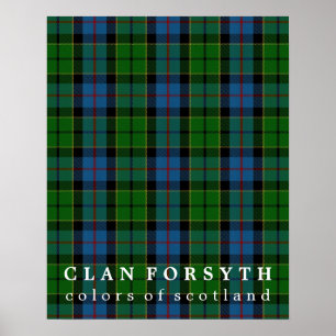 Klan Forsyth Färg of Scotland Tartan Poster
