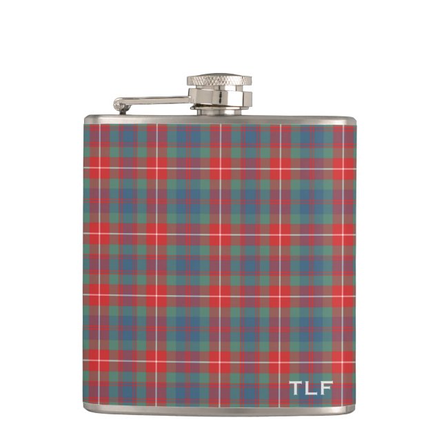 Klan Fraser av Lovat Ancient Tartan Monogram Fickplunta (Framsidan)