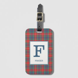 Klan Fraser av Lovat Ancient Tartan Monogrammed Bagagebricka