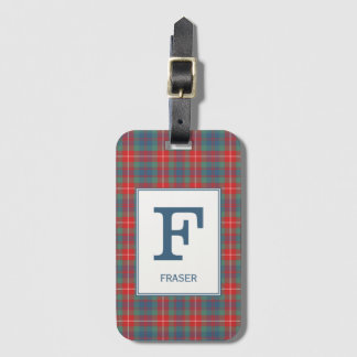 Klan Fraser av Lovat Ancient Tartan Monogrammed Bagagebricka