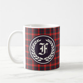 Klan Fraser av Lovat Modern Tartan Monogram Kaffemugg