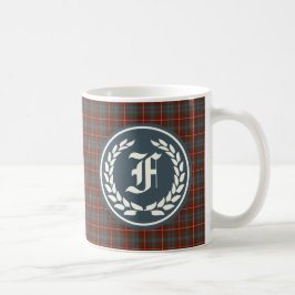 Klan Fraser av Lovat Reproduction Tartan Monogram Kaffemugg