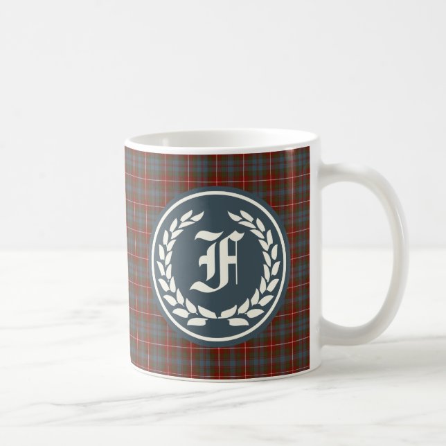 Klan Fraser av Lovat Reproduction Tartan Monogram Kaffemugg (Höger)