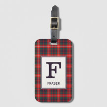 Klan Fraser av Lovat Tartan Monogrammed