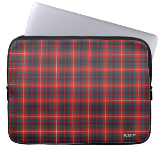 Klan Fraser av Lovat Tartan Red Play Monogrammed Laptop Sleeve