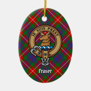 Klan Fraser av Lovat Vapensköld Julgransprydnad Keramik
