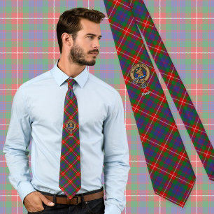 Klan Fraser av Lovat Vapensköld över Tartan Slips
