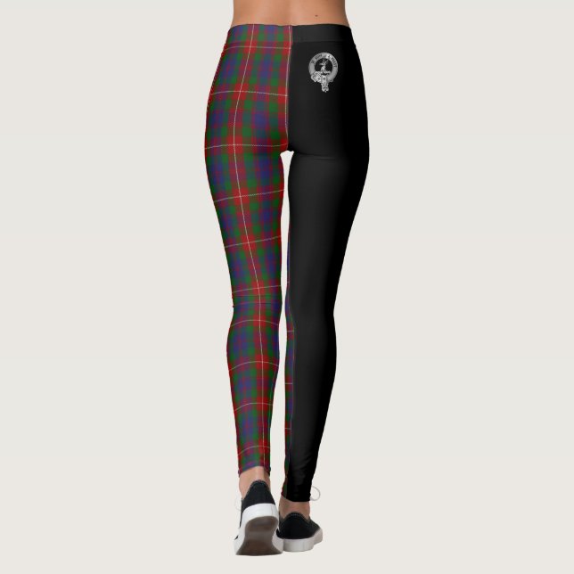 Klan Fraser av Lovat Vapensköld & Tartan Leggings (Baksida)
