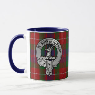 Klan Fraser av Lovat Vapensköld & Tartan Mugg