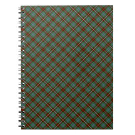 Klan Fraser Brown och Grönt Hunting Tartan Anteckningsbok Med Spiral