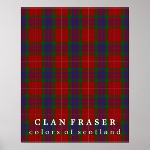 Klan Fraser Färg of Scotland Tartan Poster