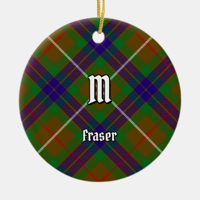 Klan Fraser Hunting Tartan Ceramic Ornament (Framsidan)
