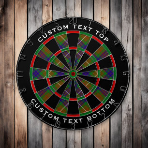 Klan Fraser Hunting Tartan Dart Board Darttavla
