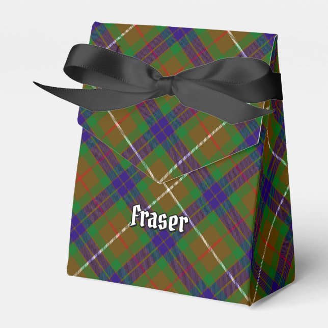 Klan Fraser Hunting Tartan Favor Box Presentaskar (Framsidan Sidan)