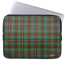 Klan Fraser Hunting Tartan Monogrammed Laptop Sleeve