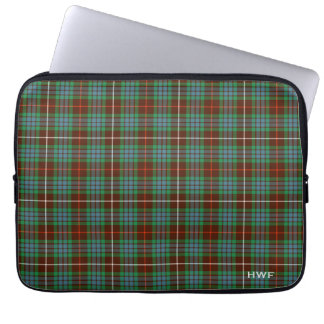 Klan Fraser Hunting Tartan Monogrammed Laptop Sleeve