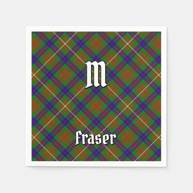 Klan Fraser Hunting Tartan Napkins Pappersservett (Framsidan)