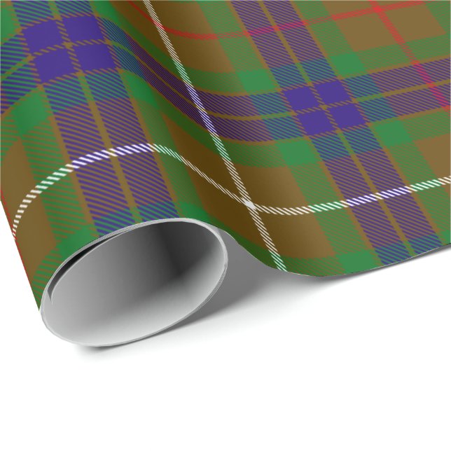 Klan Fraser Hunting Tartan Presentpapper (Rullad Hörn)