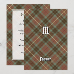 Klan Fraser Hunting Weasted Tartan-inbjudan Inbjudningar