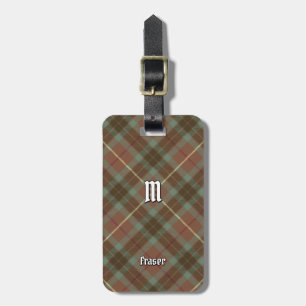 Klan Fraser Hunting Weasted Tartan Luggage Tag Bagagebricka