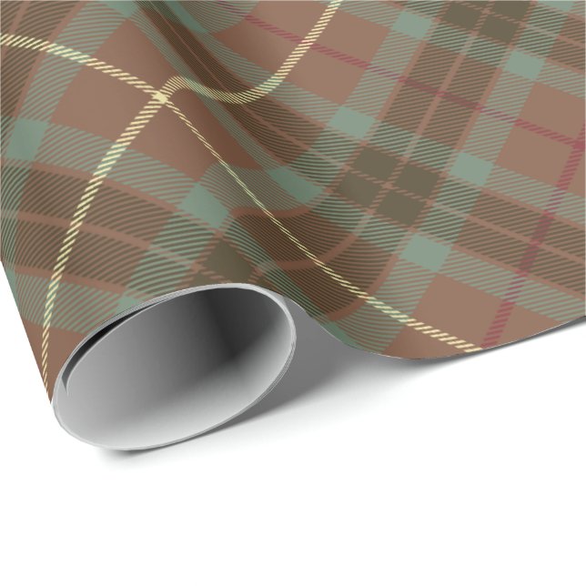 Klan Fraser Hunting Weasted Tartan Presentpapper (Rullad Hörn)