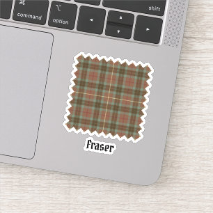 Klan Fraser Hunting Weasted Tartan Sticker Klistermärken