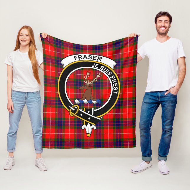 Klan Fraser Modern av Lovat Tartan Play Fleecefilt (På plats)