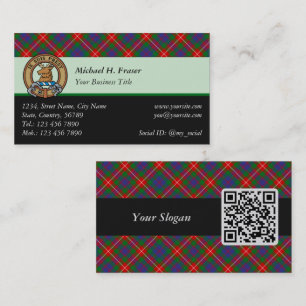 Klan Fraser of Lovat Tartan Affärskort Visitkort