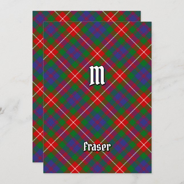 Klan Fraser of Lovat Tartan Inbjudningar (Fram/baksida)