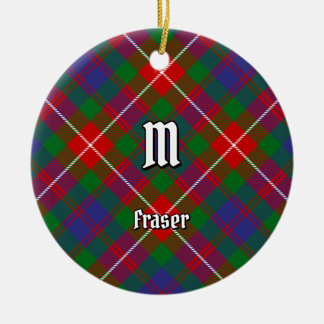 Klan Fraser of Lovat Tartan Julgransprydnad Keramik (Framsidan)