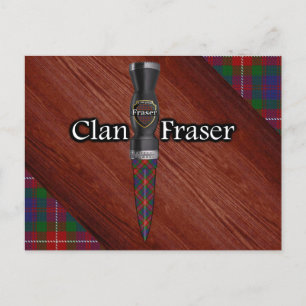 Klan Fraser of Lovat Tartan Sgian Dubh Blade Vykort