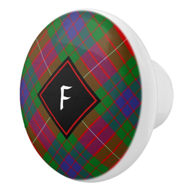 Klan Fraser Tartan Ceramic Knob Knopp (Höger)