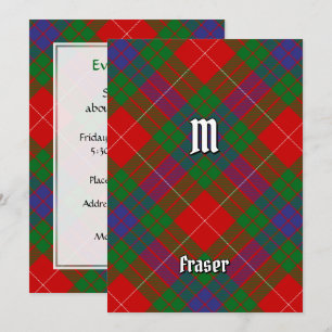 Klan Fraser Tartan-inbjudan Inbjudningar