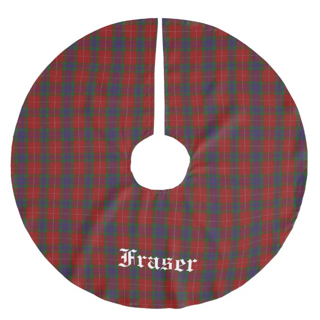 Klan Fraser Tartan Play Träd Skirt Julgransmatta Borstad Polyester (Framsidan)