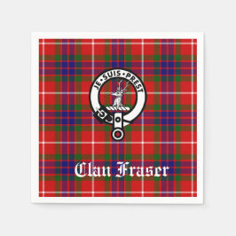 Klan Fraser Vapensköld Badge Tartan Anpassade Pappersservett