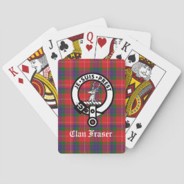 Klan Fraser Vapensköld Badge & Tartan Anpassningsb Casinokort