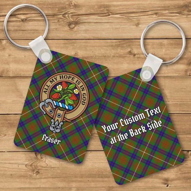 Klan Fraser-Vapensköld över att jaga Tartan-nyckel Nyckelring (Skapare uppladdad)