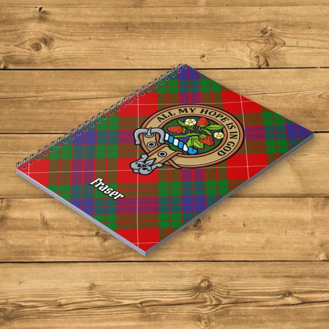 Klan Fraser Vapensköld över Tartan Anteckningsbok (Skapare uppladdad)