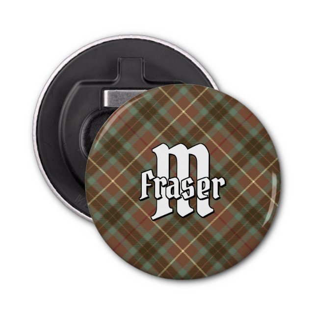 Klan Fraser Weasted Hunting Tartan Flasköppnare (Framsidan)