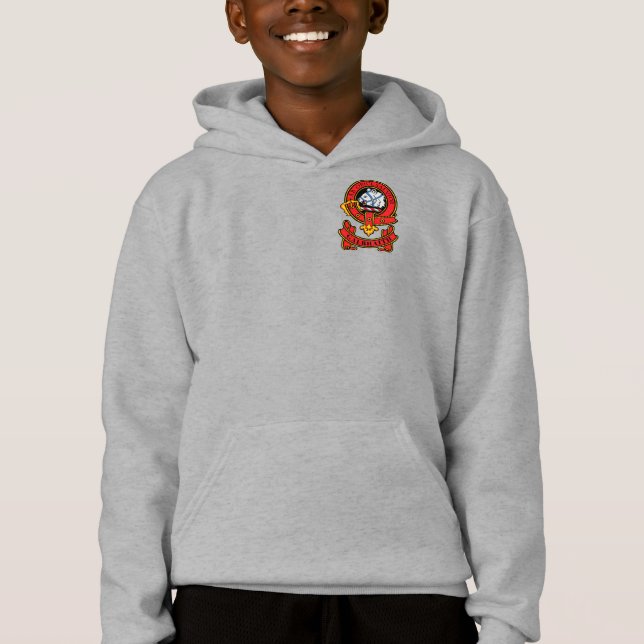 Klan Galbraith Kids Hoodies med Klan Vapensköld T Shirt (Framsida)