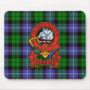 Klan Galbraith Mouse Pad med Klan Tartan Musmatta