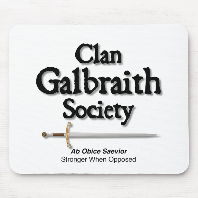 Klan Galbraith Society Mouse Pad Musmatta (Framsidan)