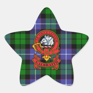 Klan Galbraith Star Sticker med Vapensköld Stjärnformat Klistermärke